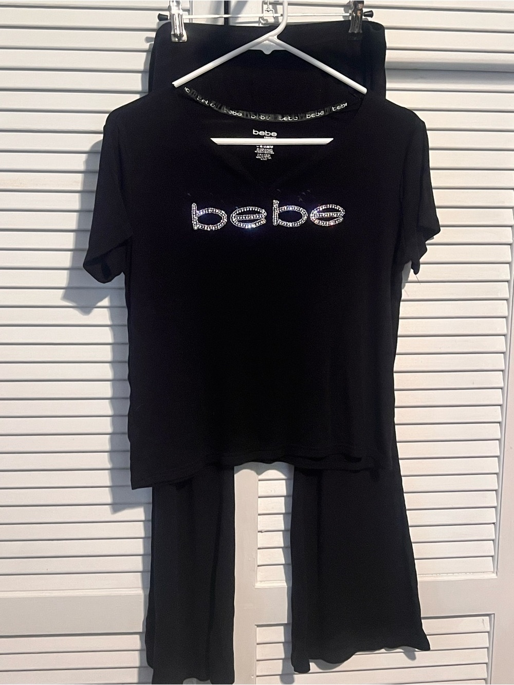 bebe Black Sleepwear Logo Pajama Set Size S ( See Pic’s & description)